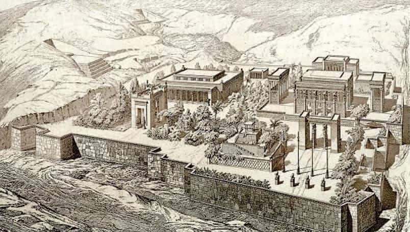 Наиболее ранним памятником ахеменидской архитектуры является Дворец Кира в Пасаргадах. Этот дворец был целым комплексом сооружений, окруженных стеной